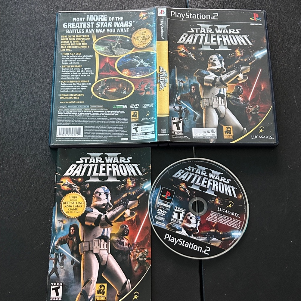 Star Wars Battlefront II Sony Playstation 2 GUC!